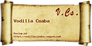 Vodilla Csaba névjegykártya