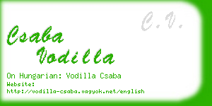 csaba vodilla business card